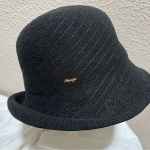Tlove Black Textured Women's Hat, with 56% linen